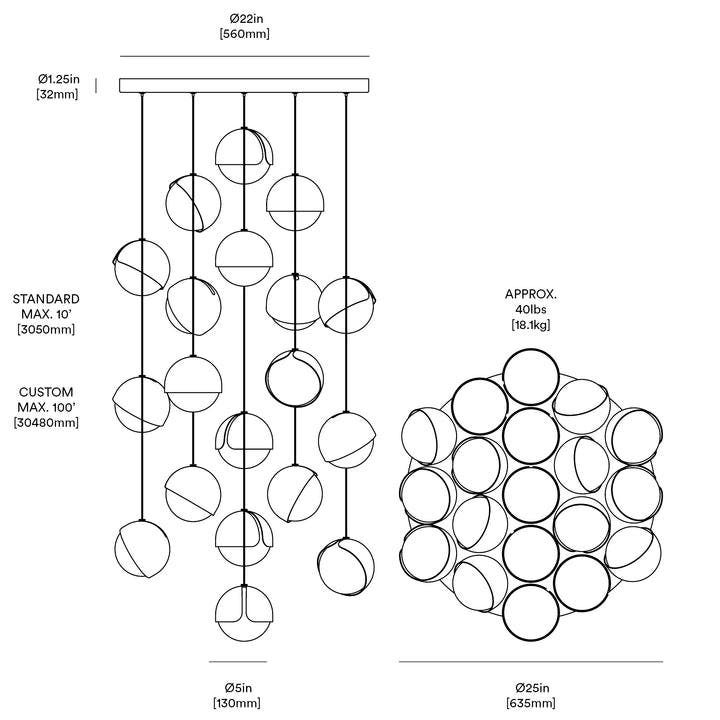 Anony Ohm 19 Chandelier