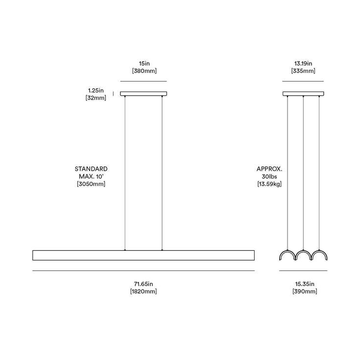 Anony Pola Linear Chandelier