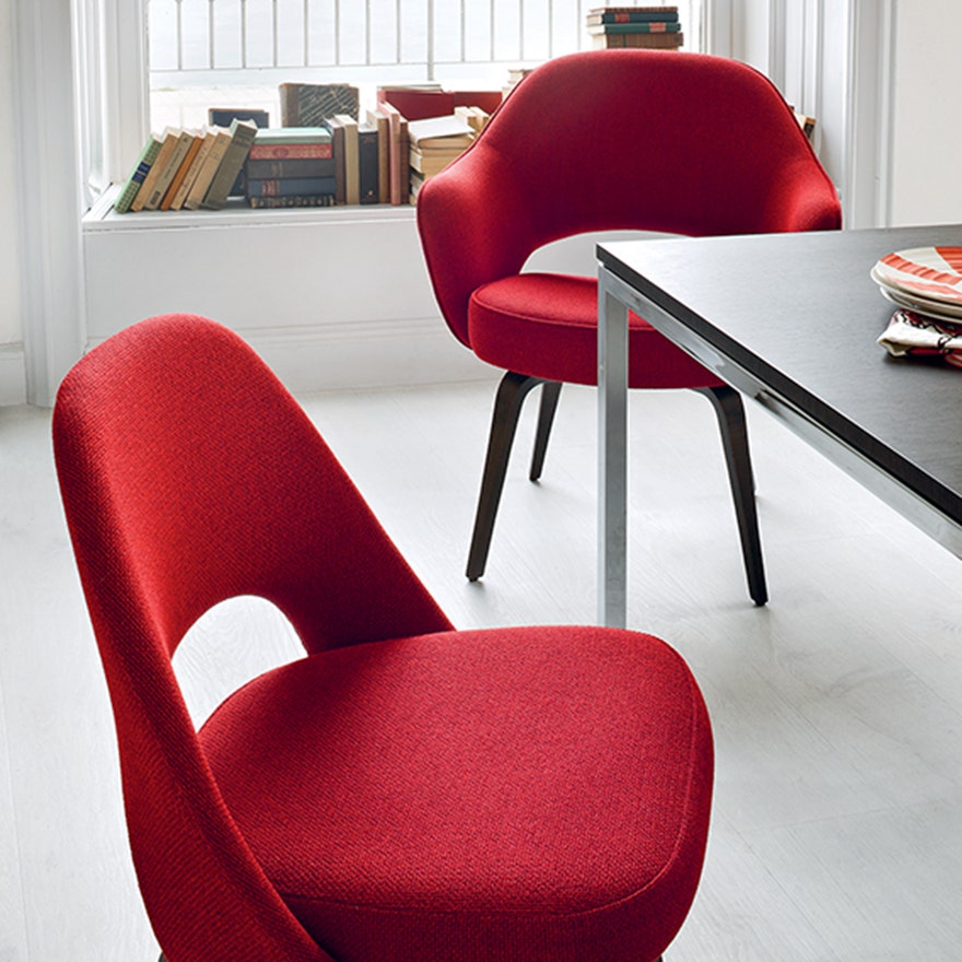 Knoll Saarinen - Executive Armless Chair with Wood Legs