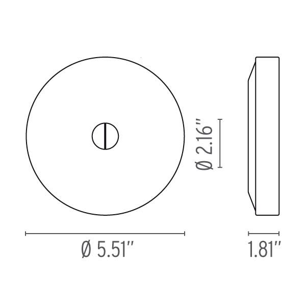 Flos Mini Button Wall/Ceiling Light