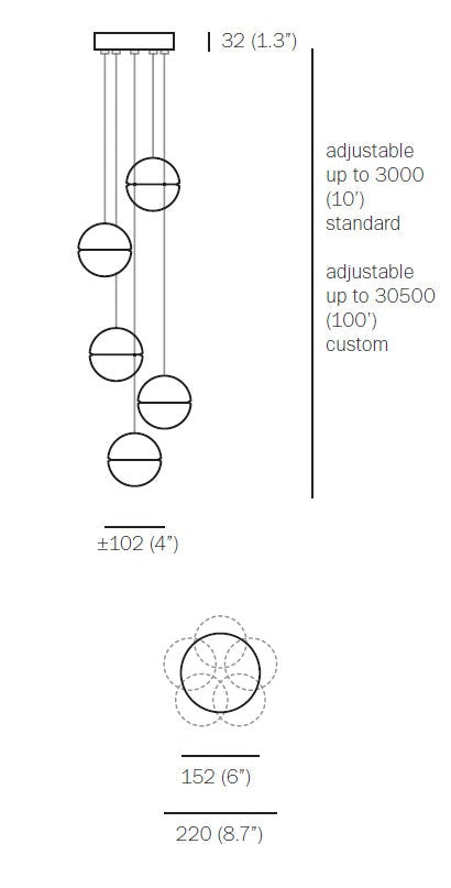 Bocci 14.5 Five Pendant Light