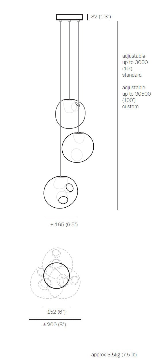 Bocci 28.3 Three Pendant Light