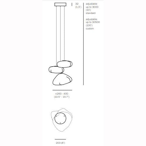 Bocci 73.3 Three Pendant Light