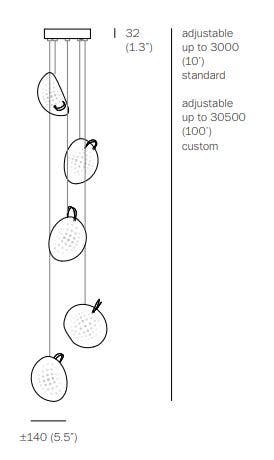 Bocci 76.5 Five Pendant Light