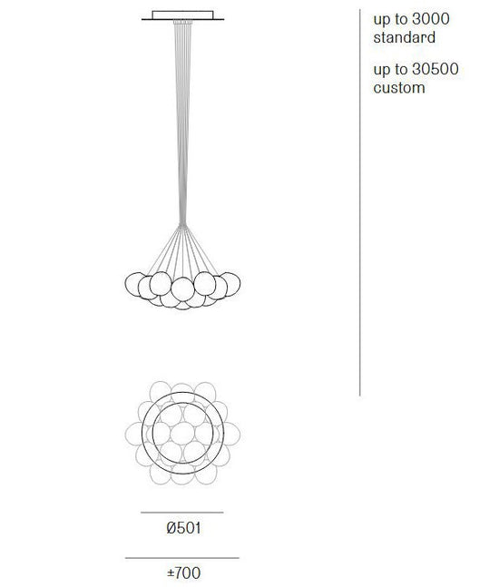 Bocci 84.19 Cluster Nineteen Pendant Light