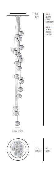Bocci 84.19 Cluster Nineteen Pendant Light