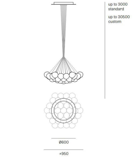 Bocci 84.37 Cluster Thirty Seven Pendant Light