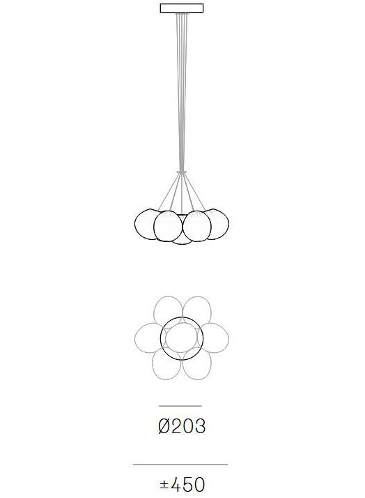 Bocci 84.7 Cluster Seven Pendant Light