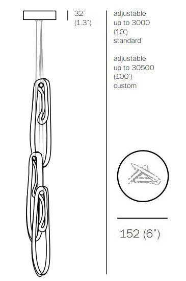 Bocci 87.3 Cluster Three Pendant Light