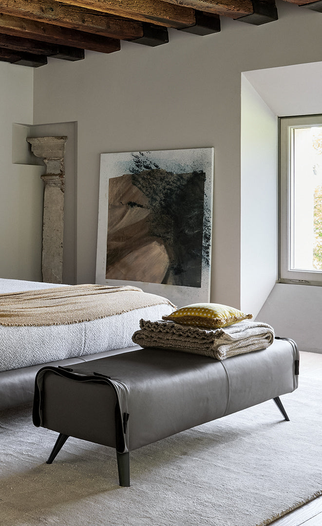 Cuff bench and pouf