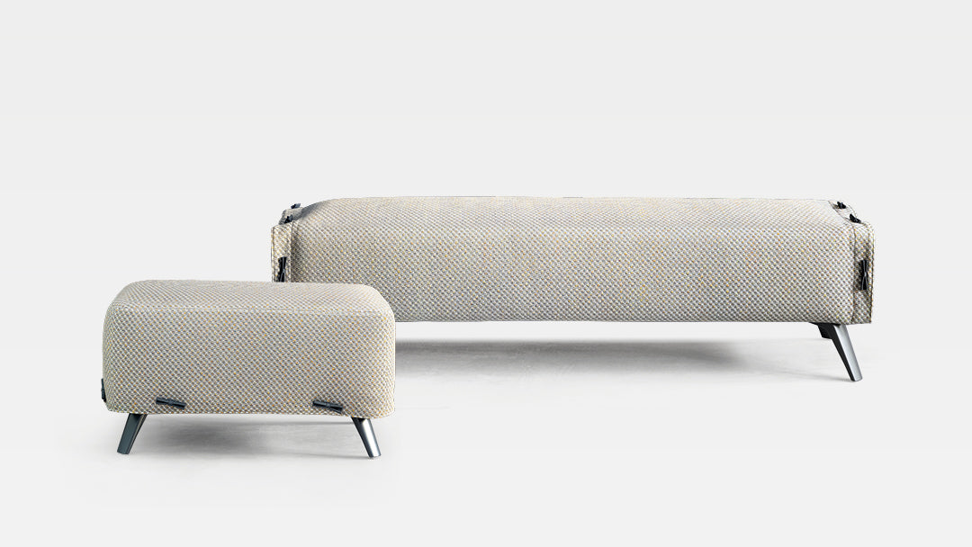 Cuff bench and pouf