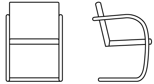 Knoll Ludwig Mies Van Der Rohe - Tubular Brno Chair
