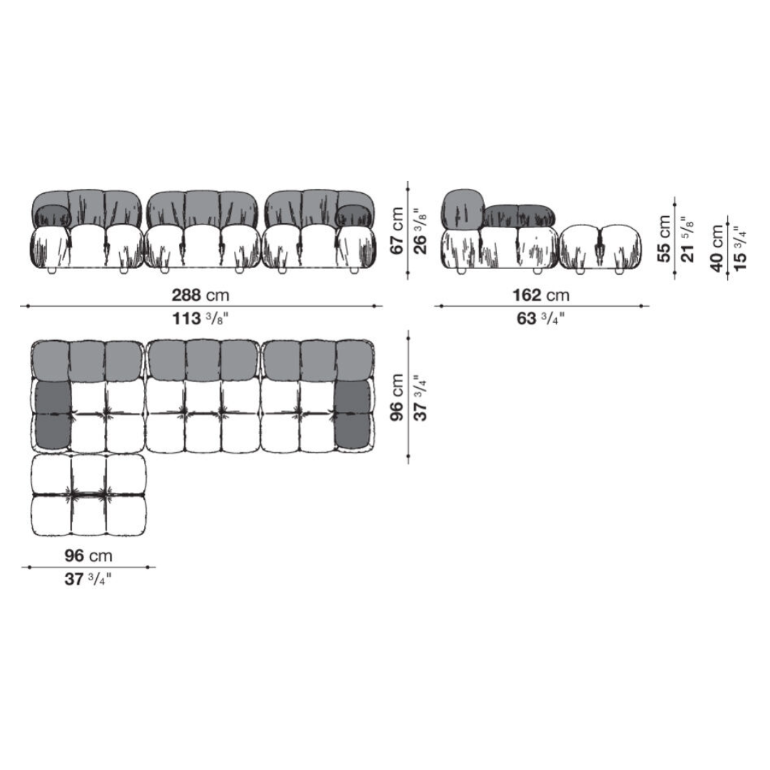 Canapé Modulaire Camaleonda - Expédition Rapide