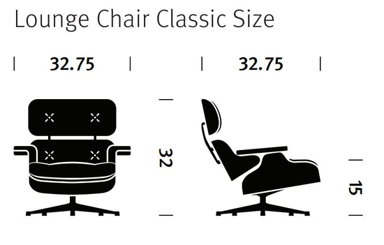 Herman Miller Eames® Lounge Chair and Ottoman Classic Walnut Black (In Stock)