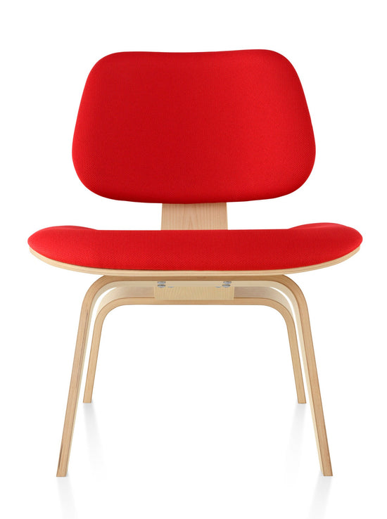 Herman Miller Eames® Molded Plywood Upholstered Lounge Chair - Wood Legs (LCW)