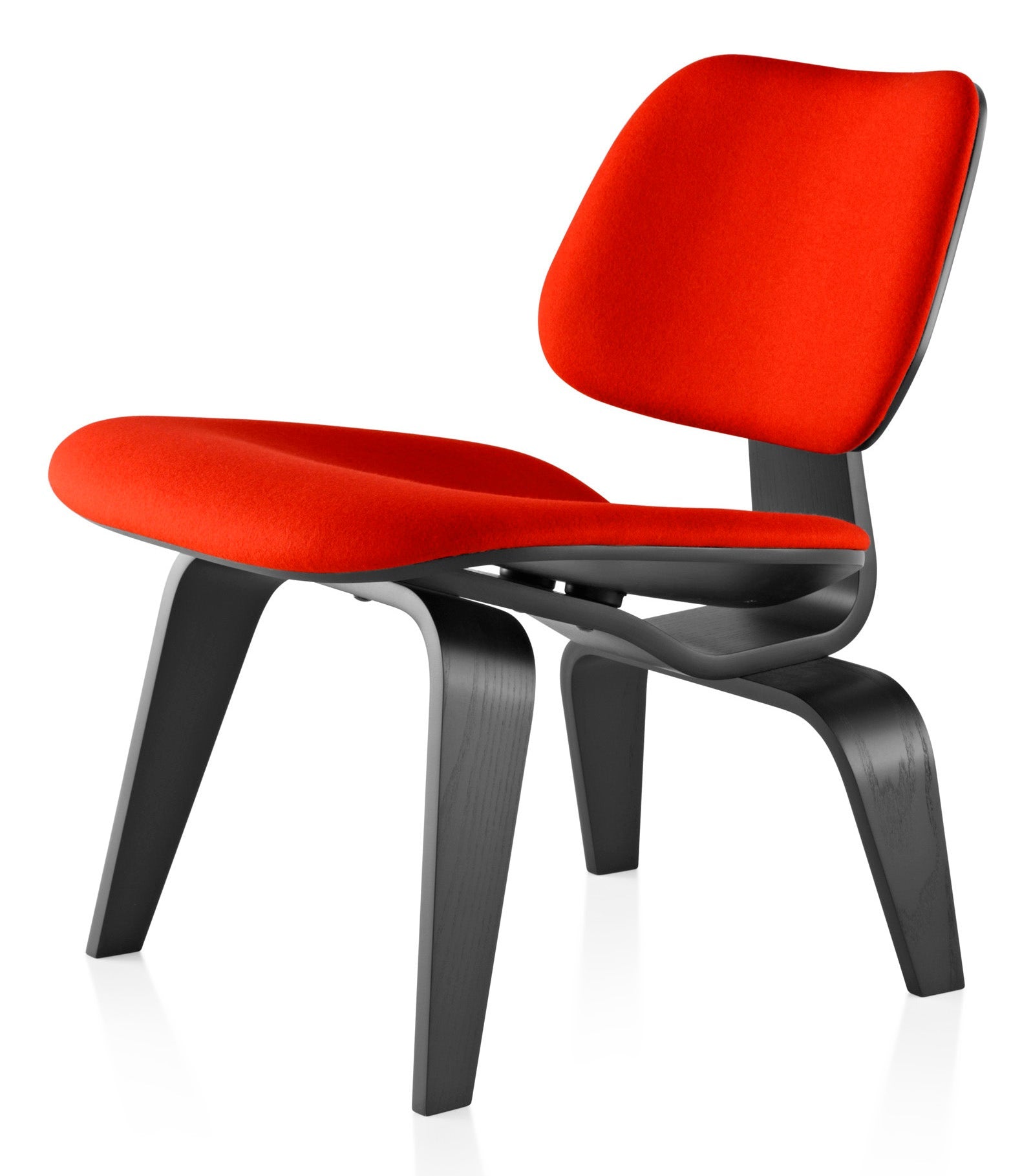 Herman Miller Eames® Molded Plywood Upholstered Lounge Chair - Wood Legs (LCW)