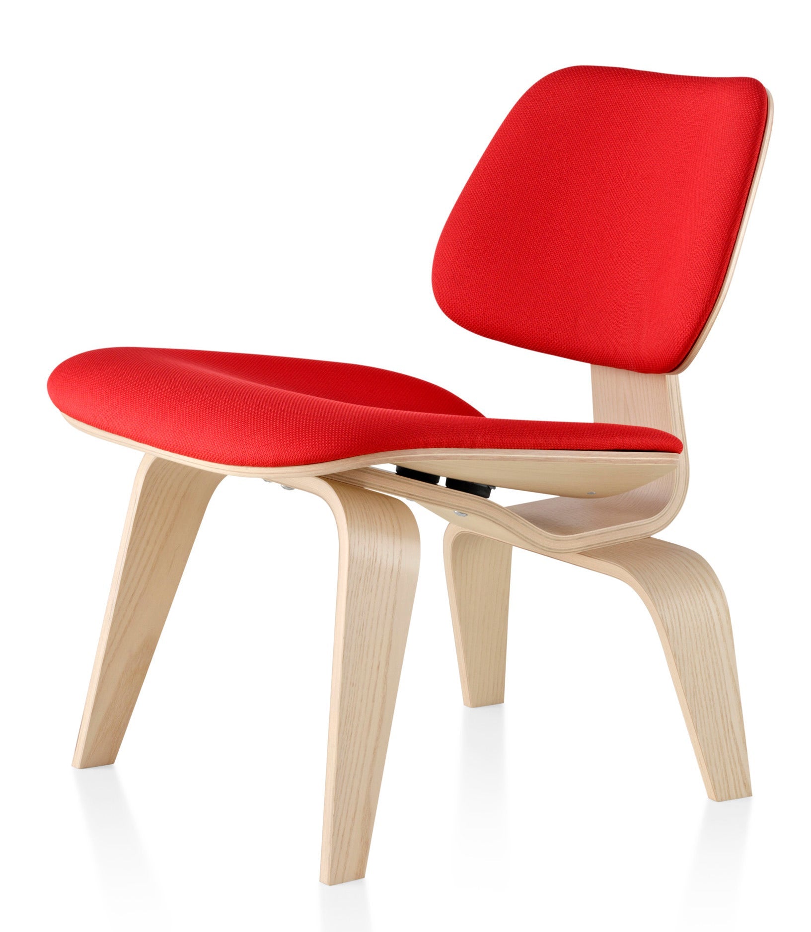 Herman Miller Eames® Molded Plywood Upholstered Lounge Chair - Wood Legs (LCW)