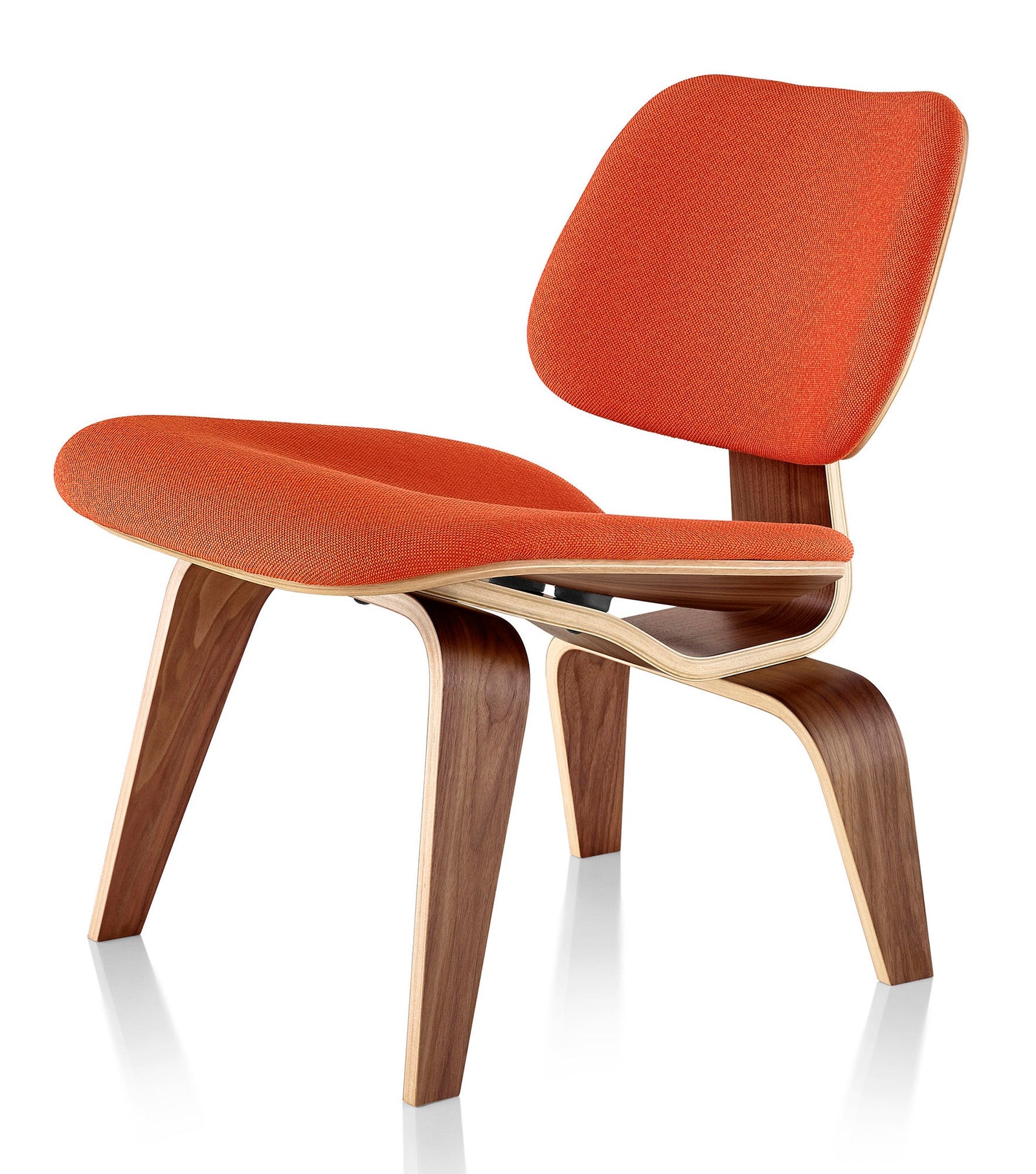 Herman Miller Eames® Molded Plywood Upholstered Lounge Chair - Wood Legs (LCW)