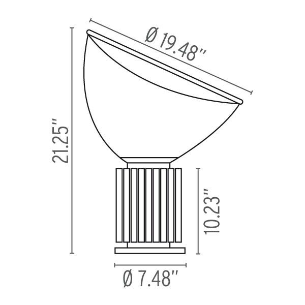 Flos Taccia Table Lamp with Methacrylate Diffuser