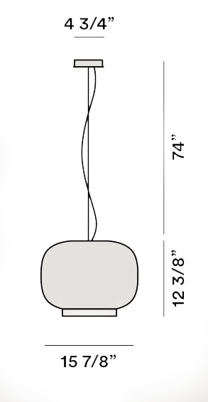 Foscarini Chouchin White Suspension Lamp
