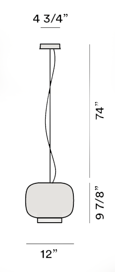 Foscarini Chouchin White Suspension Lamp