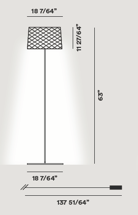 Foscarini Twiggy Grid Lettura Outdoor Floor Lamp