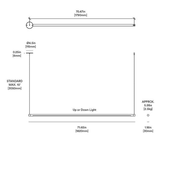 Anony Form Linear Suspension Lamp
