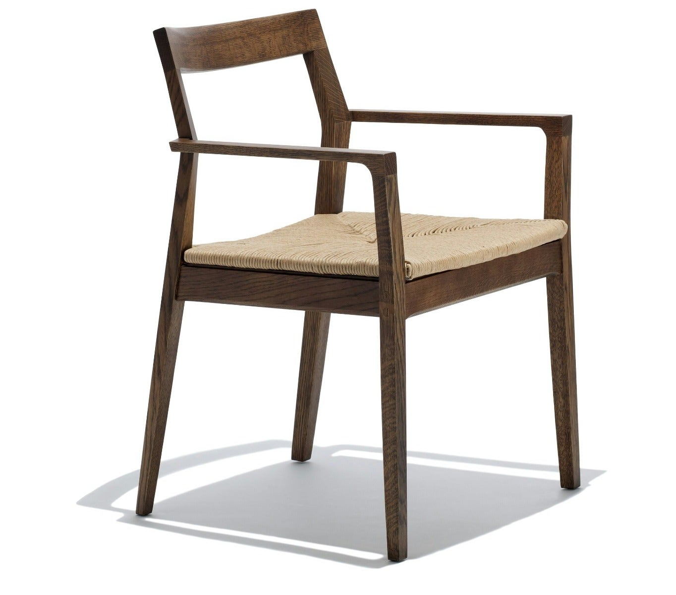 Knoll Marc Krusin Side Chair with Arms Paper Rush Seat
