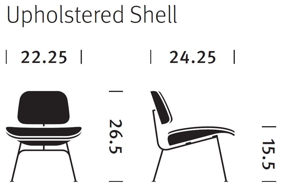 Herman Miller Eames® Molded Plywood Upholstered Lounge Chair - Metal Legs (LCM)