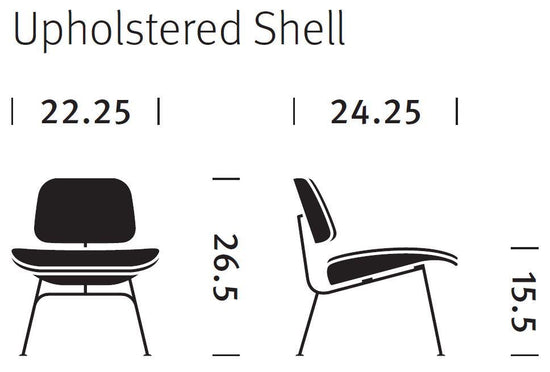 Herman Miller Eames® Molded Plywood Upholstered Lounge Chair - Metal Legs (LCM)