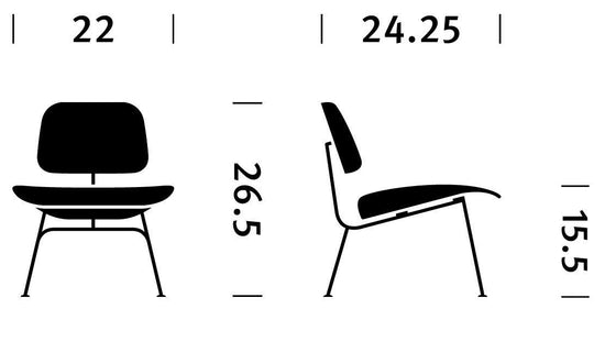 Herman Miller Eames® Molded Plywood Lounge Chair - Metal Legs (LCM)