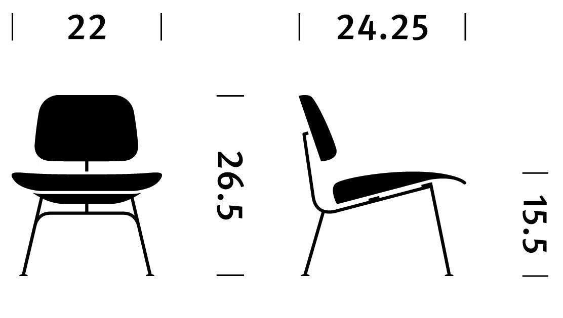 Herman Miller Eames® Molded Plywood Lounge Chair - Metal Legs (LCM)
