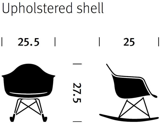 Herman Miller Eames® Molded Fiberglass Armchair Rocker Base Upholstered Shell (On Production Hold)