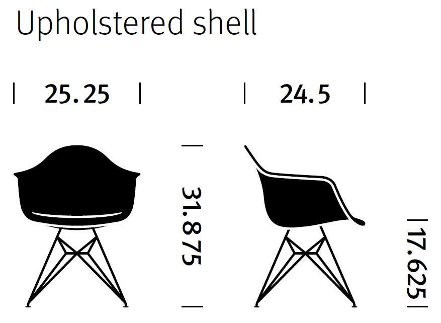 Herman Miller Eames® Molded Fiberglass Armchair - Upholstered (On Production Hold)