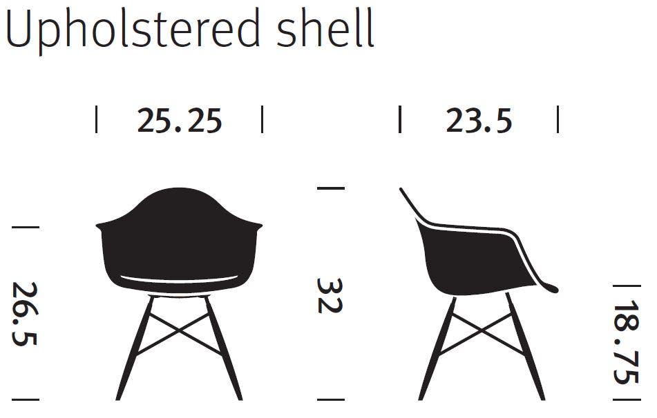 Herman Miller Eames® Molded Plastic Armchair - Upholstered