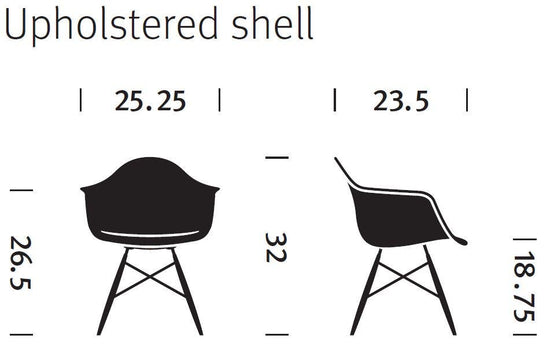 Herman Miller Eames® Molded Plastic Armchair - Upholstered