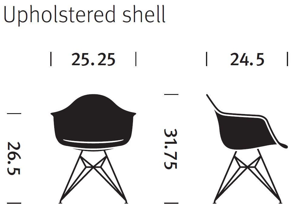Herman Miller Eames® Molded Plastic Armchair - Upholstered