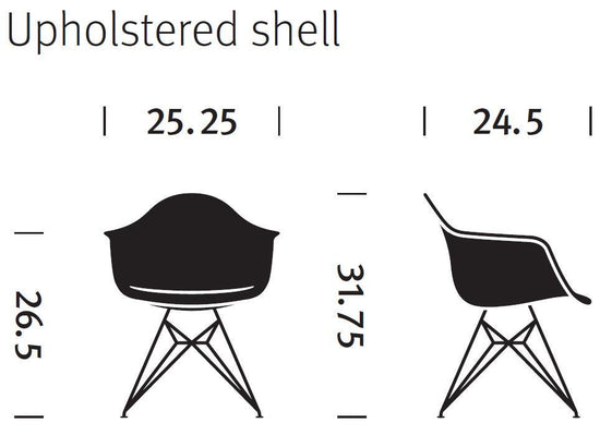 Herman Miller Eames® Molded Plastic Armchair - Upholstered