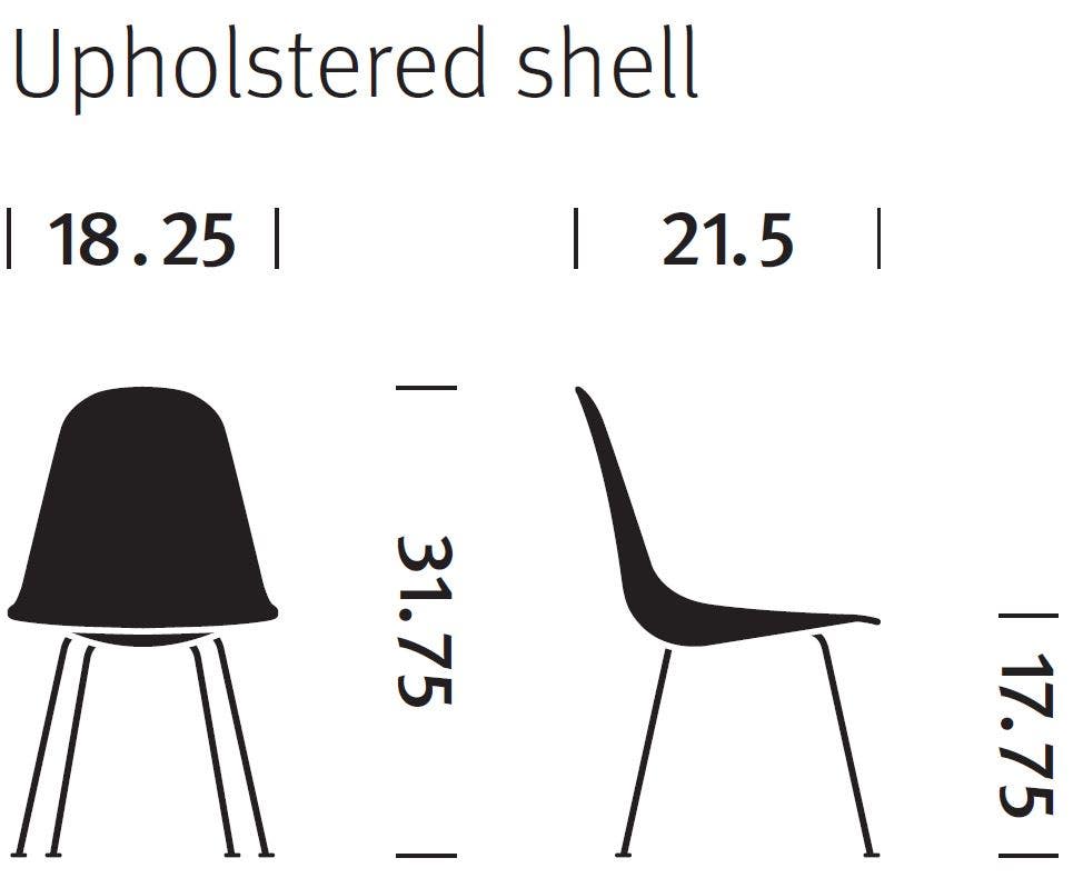 Herman Miller Eames® Molded Plastic Side Chair - Upholstered