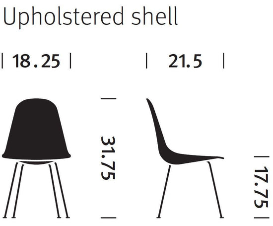 Herman Miller Eames® Molded Plastic Side Chair - Upholstered
