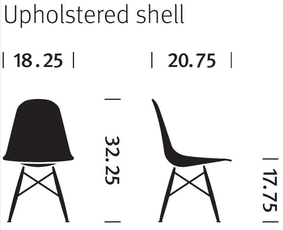 Herman Miller Eames® Molded Plastic Side Chair - Upholstered