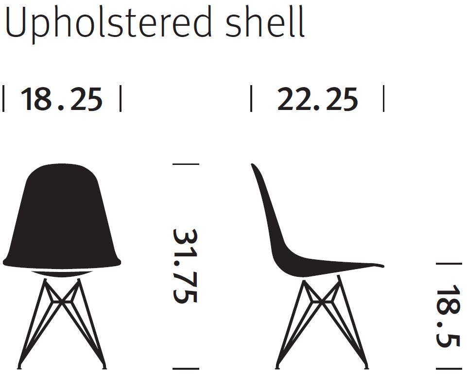 Herman Miller Eames® Molded Plastic Side Chair - Upholstered