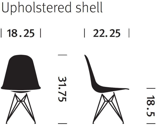 Herman Miller Eames® Molded Plastic Side Chair - Upholstered