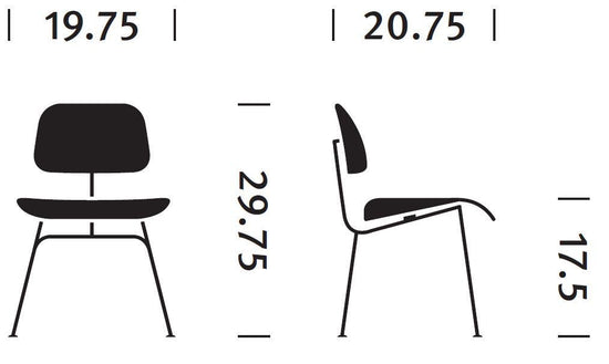 Herman Miller Eames® Molded Plywood Dining Chair - Metal Legs