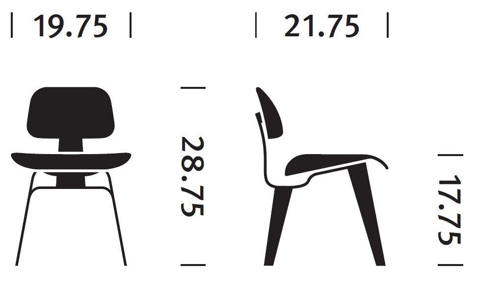 Herman Miller Eames® Molded Plywood Dining Chair - Wood Legs