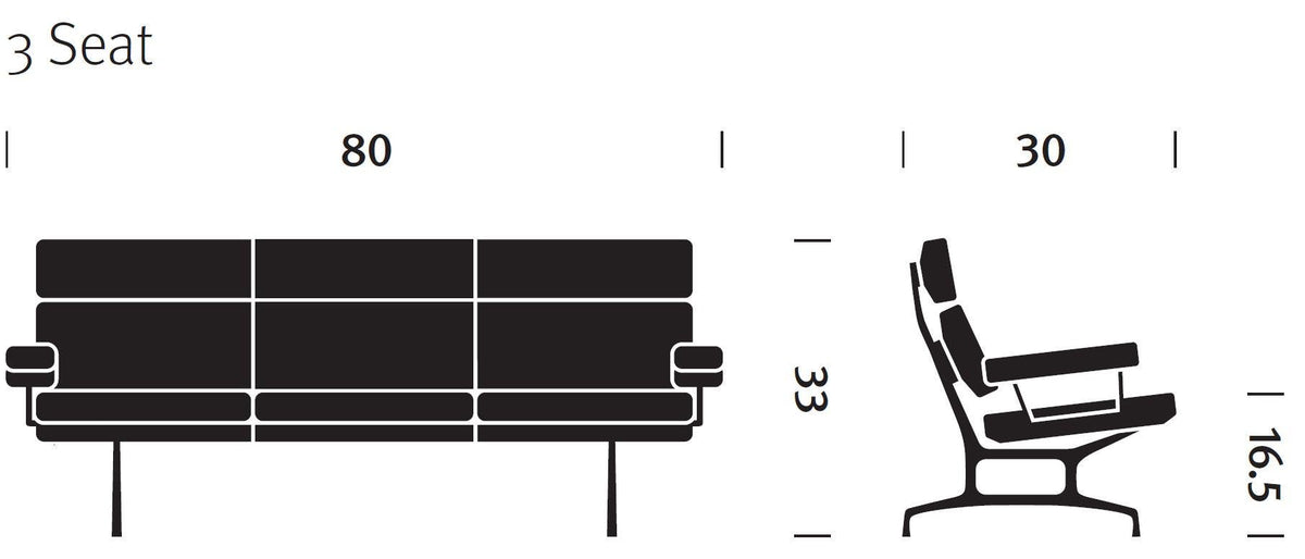 Herman Miller Eames® Sofa 3-Seater