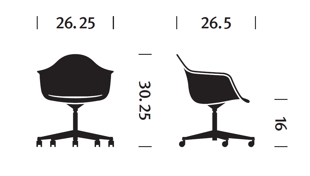 Herman Miller Eames® Molded Fiberglass Task Armchair - Upholstered (On Production Hold)