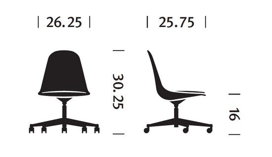 Herman Miller Eames® Molded Fiberglass Task Side Chair - Upholstered (On Production Hold)