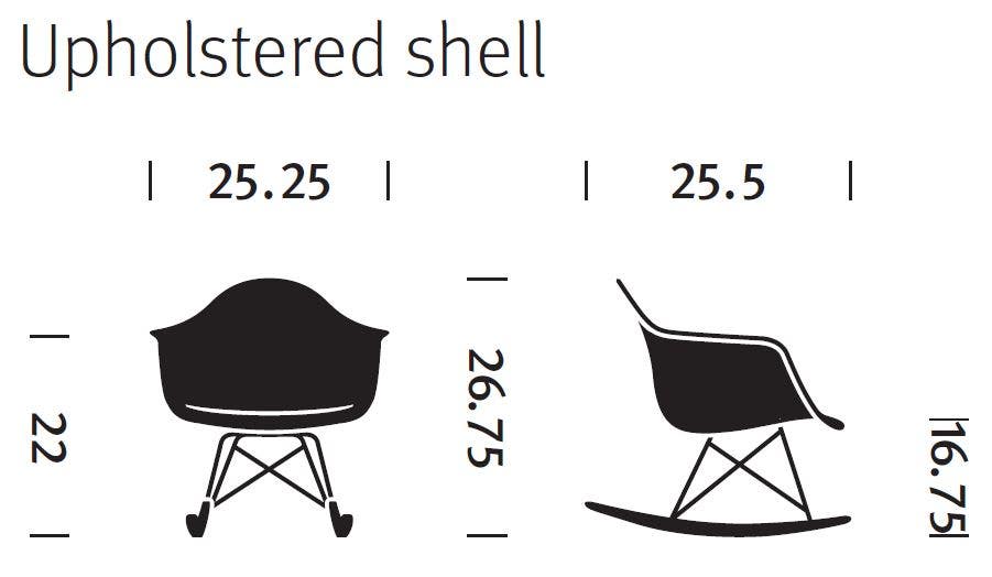 Herman Miller Eames® Molded Plastic Armchair Rocker Base - Upholstered