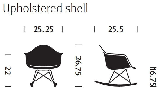 Herman Miller Eames® Molded Plastic Armchair Rocker Base - Upholstered